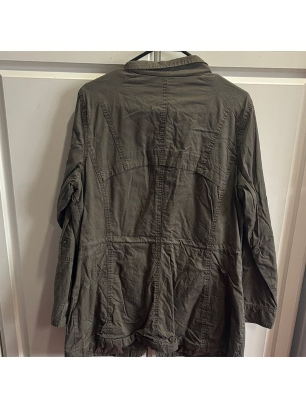 Women's Olive Utility Jacket - Picture 3 of 4
